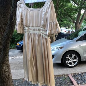 Max’s Zaria silk beige dress